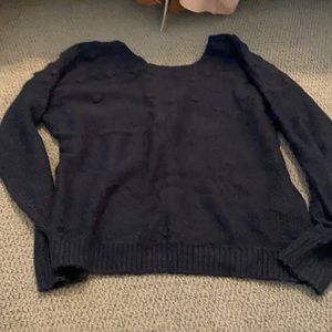 Abercrombie V front/back interchangeable sweater